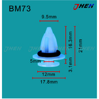 BM73 Car Trim Clips 10 Pcs in 1 Pack Fits BMW Models