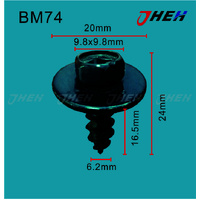 BM74 Auto Flange Nuts 10 Pcs in 1 Pack Fits BMW Models