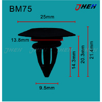BM75 Car Trim Clips 10 Pcs in 1 Pack Fits BMW Models