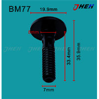BM77 Auto Body Screws 10 Pcs in 1 Pack Fits BMW Models