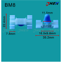 BM8 Car Trim Clips 10 Pcs in 1 Pack Fits BMW Models