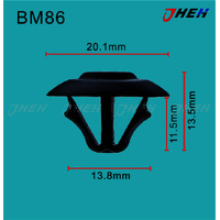 BM86 Car Trim Clips 10 Pcs in 1 Pack Fits BMW Models
