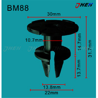 BM88 Car Trim Clips 10 Pcs in 1 Pack Fits BMW Models