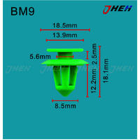 BM9 Car Trim Clips 10 Pcs in 1 Pack Fits BMW Models