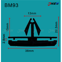 BM93 Car Trim Clips 10 Pcs in 1 Pack Fits BMW Models