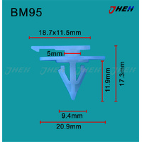 BM95 Car Trim Clips 10 Pcs in 1 Pack Fits BMW Models