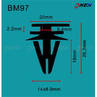 BM97 Car Trim Clips 10 Pcs in 1 Pack Fits BMW Models