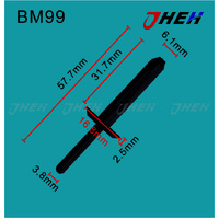BM99 Auto Blind Rivets 10 Pcs in 1 Pack Fits BMW Models