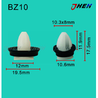 BZ10 Car Trim Clips 10 Pcs in 1 Pack Fits Peugeot Models