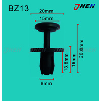 BZ13 Car Trim Clips 10 Pcs in 1 Pack Fits Peugeot Models