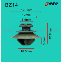 BZ14 Car Trim Clips 10 Pcs in 1 Pack Fits Peugeot Models