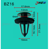 BZ16 Car Trim Clips 10 Pcs in 1 Pack Fits Peugeot Models