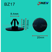 BZ17 Car Trim Clips 10 Pcs in 1 Pack Fits Peugeot Models