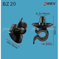 BZ20 Car Trim Clips 10 Pcs in 1 Pack Fits Peugeot Models