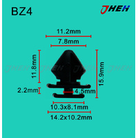 BZ4 Car Trim Clips 10 Pcs in 1 Pack Fits Peugeot Models