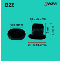 BZ8 Car Trim Clips 10 Pcs in 1 Pack Fits Peugeot Models