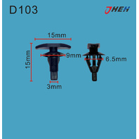 D103 Car Trim Clips 10 Pcs in 1 Pack Fits Nissan Models