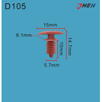 D105 Car Trim Clips 10 Pcs in 1 Pack Fits Nissan Models