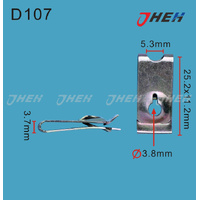 D107 Auto U-Clip Nuts 10 Pcs in 1 Pack Fits Nissan Models