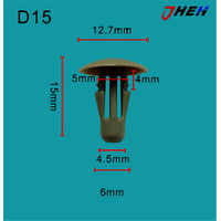 D15 Car Trim Clips 10 Pcs in 1 Pack Fits Nissan Models