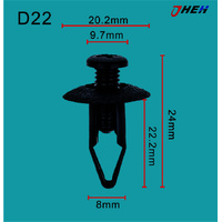 D22 Car Trim Clips 20 Pcs in 1 Pack Fits Nissan Models