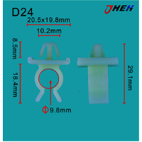 D24 Car Trim Clips 10 Pcs in 1 Pack Fits Nissan Models