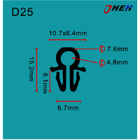 D25 Car Trim Clips 10 Pcs in 1 Pack Fits Nissan Models