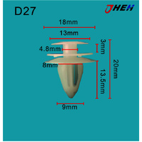 D27 Car Trim Clips 20 Pcs in 1 Pack Fits Nissan Models