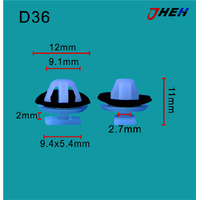 D36 Car Trim Clips 10 Pcs in 1 Pack Fits Nissan Models