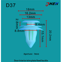 D37 Car Trim Clips 20 Pcs in 1 Pack Fits Nissan Models