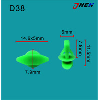 D38 Car Trim Clips 10 Pcs in 1 Pack Fits Nissan Models