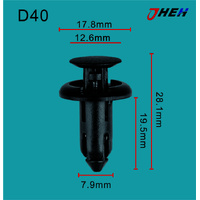 D40 Car Trim Clips 20 Pcs in 1 Pack Fits Nissan Models