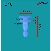 D46 Car Trim Clips 10 Pcs in 1 Pack Fits Nissan Models