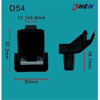 D54 Car Trim Clips 2 Pcs in 1 Pack Fits Nissan Models