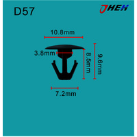 D57 Car Trim Clips 10 Pcs in 1 Pack Fits Nissan Models