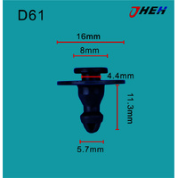 D61 Car Trim Clips 10 Pcs in 1 Pack Fits Nissan Models