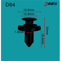 D64 Car Trim Clips 20 Pcs in 1 Pack Fits Nissan Models