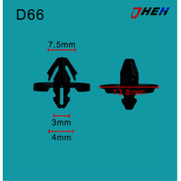 D66 Car Trim Clips 10 Pcs in 1 Pack Fits Nissan Models