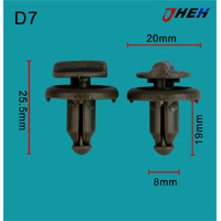 D7 Car Trim Clips 10 Pcs in 1 Pack Fits Nissan Models