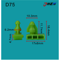D75 Car Trim Clips 10 Pcs in 1 Pack Fits Nissan Models