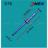 D76 Auto Blind Rivets 10 Pcs in 1 Pack Fits Nissan Models