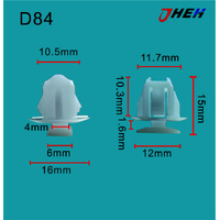 D84 Car Trim Clips 10 Pcs in 1 Pack Fits Nissan Models