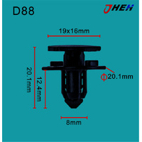 D88 Car Trim Clips 10 Pcs in 1 Pack Fits Nissan Models