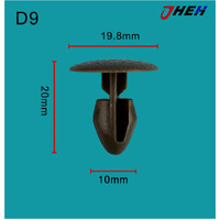 D9 Car Trim Clips 10 Pcs in 1 Pack Fits Nissan Models