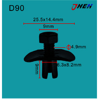 D90 Car Trim Clips 10 Pcs in 1 Pack Fits Nissan Models