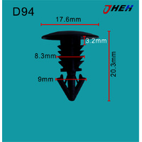 D94 Car Trim Clips 10 Pcs in 1 Pack Fits Nissan Models
