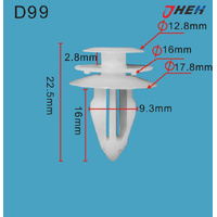 D99 Car Trim Clips 10 Pcs in 1 Pack Fits Nissan Models