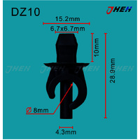 DZ10 Car Trim Clips 10 Pcs in 1 Pack Fits Volkswagen &amp; Audi Models