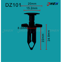 DZ101 Car Trim Clips 10 Pcs in 1 Pack Fits Volkswagen &amp; Audi Models