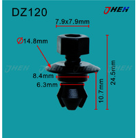 DZ120 Car Trim Clips 10 Pcs in 1 Pack Fits Volkswagen &amp; Audi Models